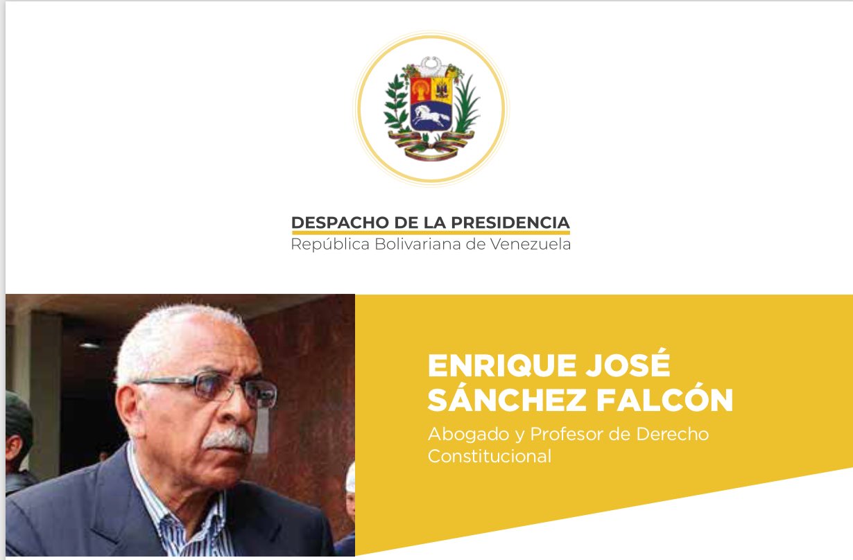 AN autorizó la designación de Enrique José Sánchez Falcón como nuevo Procurador Especial de Venezuela